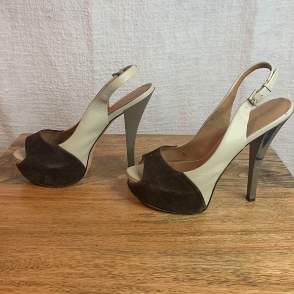 LAMB Brown and cream platform sandals - Picture 5 of 9